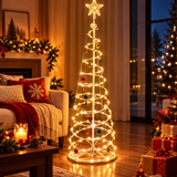 Árvore de Natal da Vovó Lúcia 1,8m – Espiral com LED, Decoração Completa e Iluminação