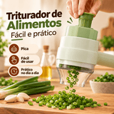 Triturador da Vovó Lúcia 4 em 1 – Processador Elétrico Sem Fio para Alho, Legumes e Carne