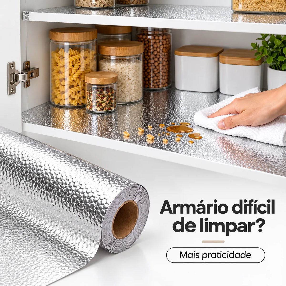 Adesivo de Cozinha da Vovó Lúcia – Adesivo Impermeável Resistente a Água e Óleo para Parede e Fogão