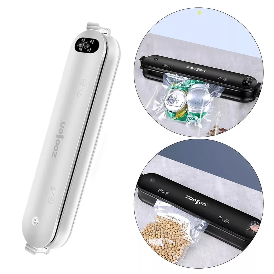 Seladora a Vácuo Bivolt Hermética  Embaladora Doméstica de Alimentos  Conserva até 5x mais | 110V–220V | Compacta e de Alta Potência