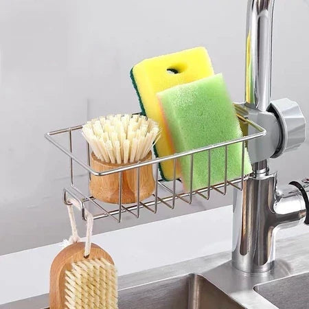 AquaFix – Organize esponja e utensílios na torneira sem bagunça e sem água acumulada