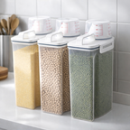 Potes Herméticos com Copo Medidor  Organização Profissional para Seus Mantimentos