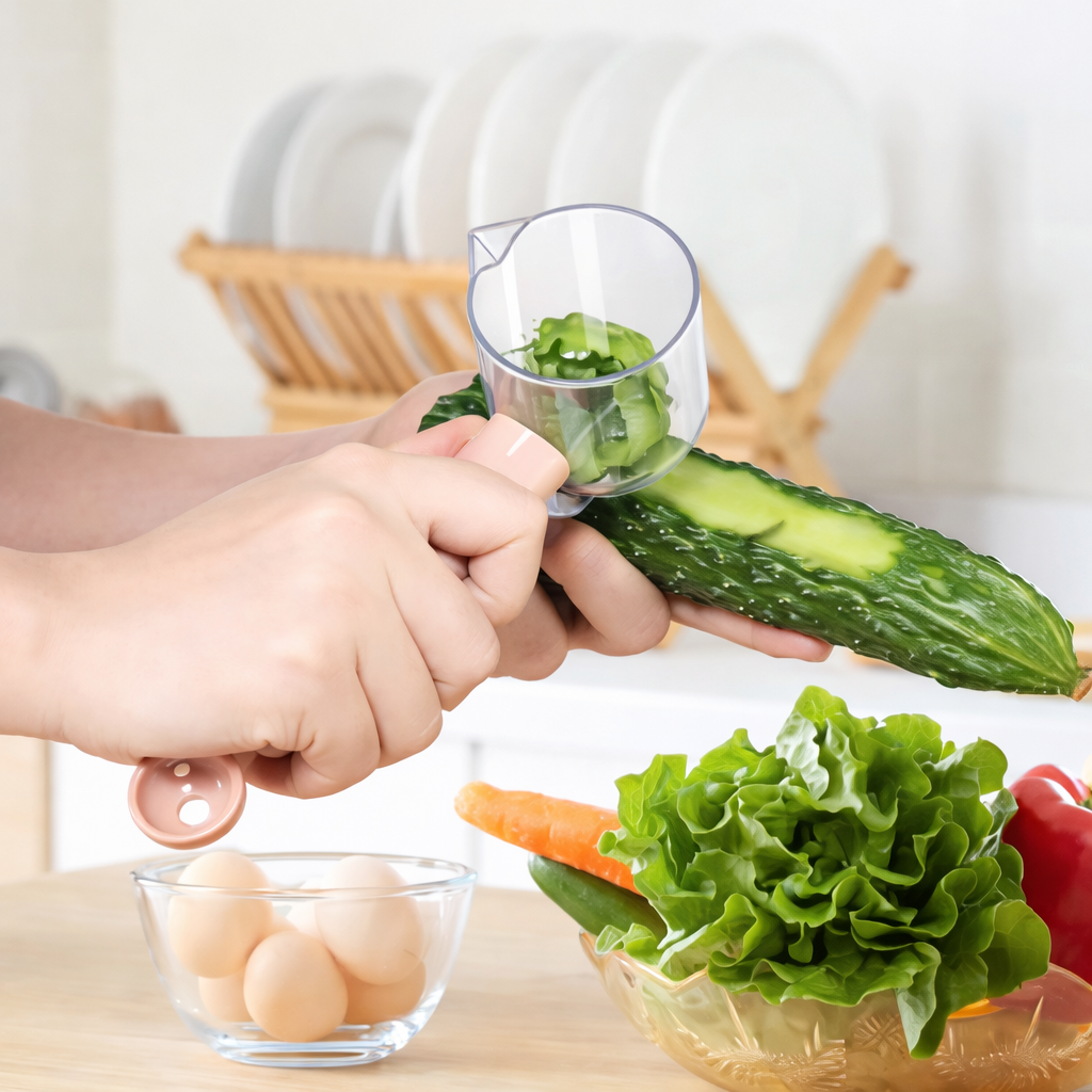 PeelBox – Descascador de Legumes e Frutas 2 em 1 com Reservatório
