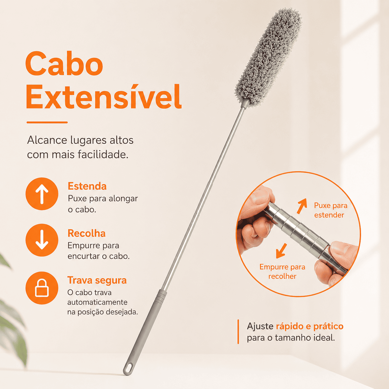 Limpador multiuso com cabo extensor de 2,8 m — imagem 2