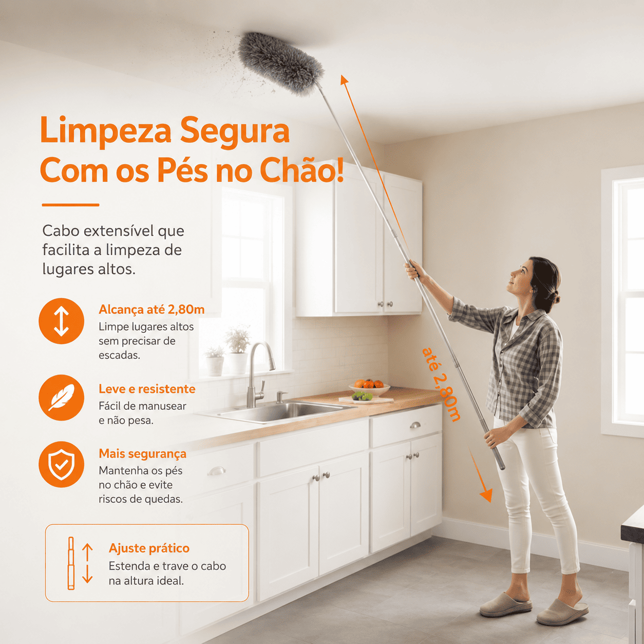 Limpador multiuso com cabo extensor de 2,8 m — imagem 4