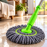 MopFlex -  Esfregão 2 em 1 Giratório Automático Com Desidratação Perfeito Para Limpeza Completa de Piso