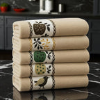 Kit 10 Panos de Prato 40x65 Jacquard Atoalhado  Alta Absorção, Macio e Resistente para Cozinha