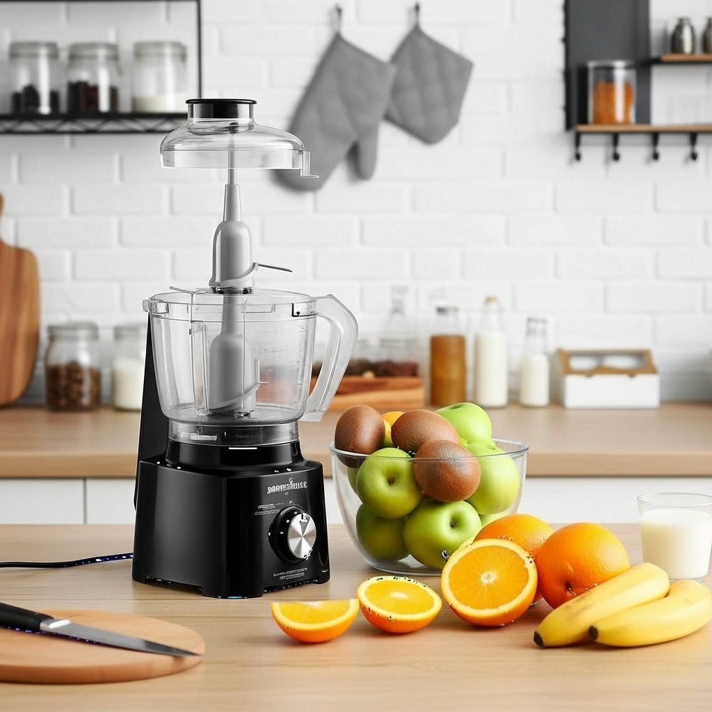 Processador de Alimentos Multiuso 300W Turbo 5 em 1 — Compacto e Potente
