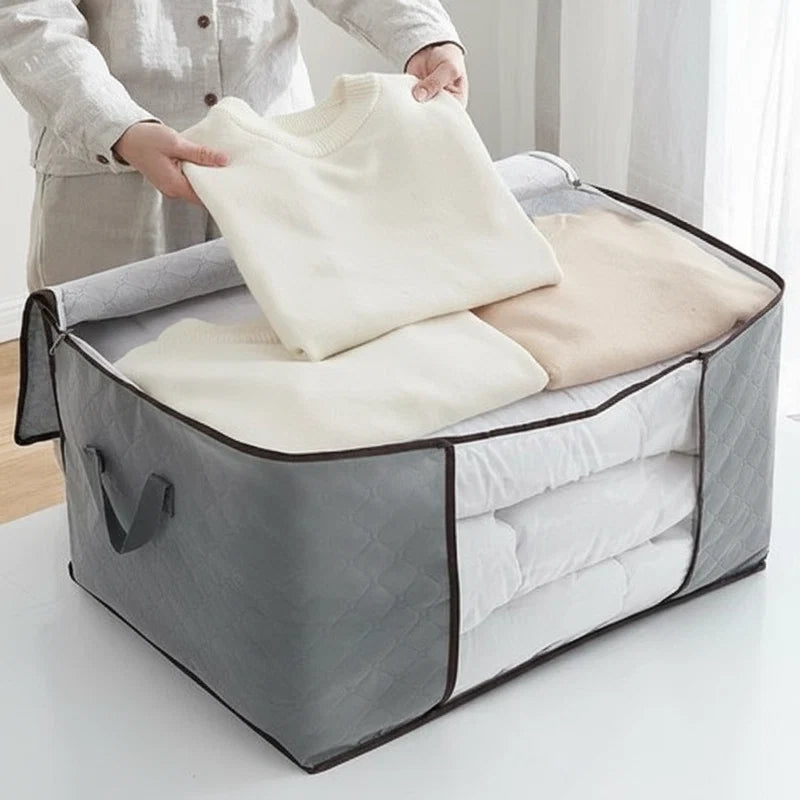 OrganizaBox - Caixa Organizadora Para Roupas de Cama Anti-Mofo e Poeira