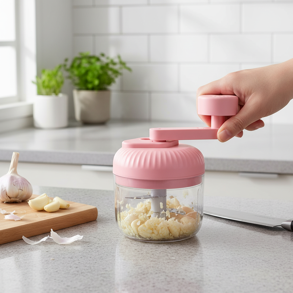 Processador Manual de Alimentos 3 Lâminas Inox