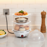 Cozedor Elétrico Rápido 3 Camadas Acabe com a Demora e Cozinhe Sem Trabalho