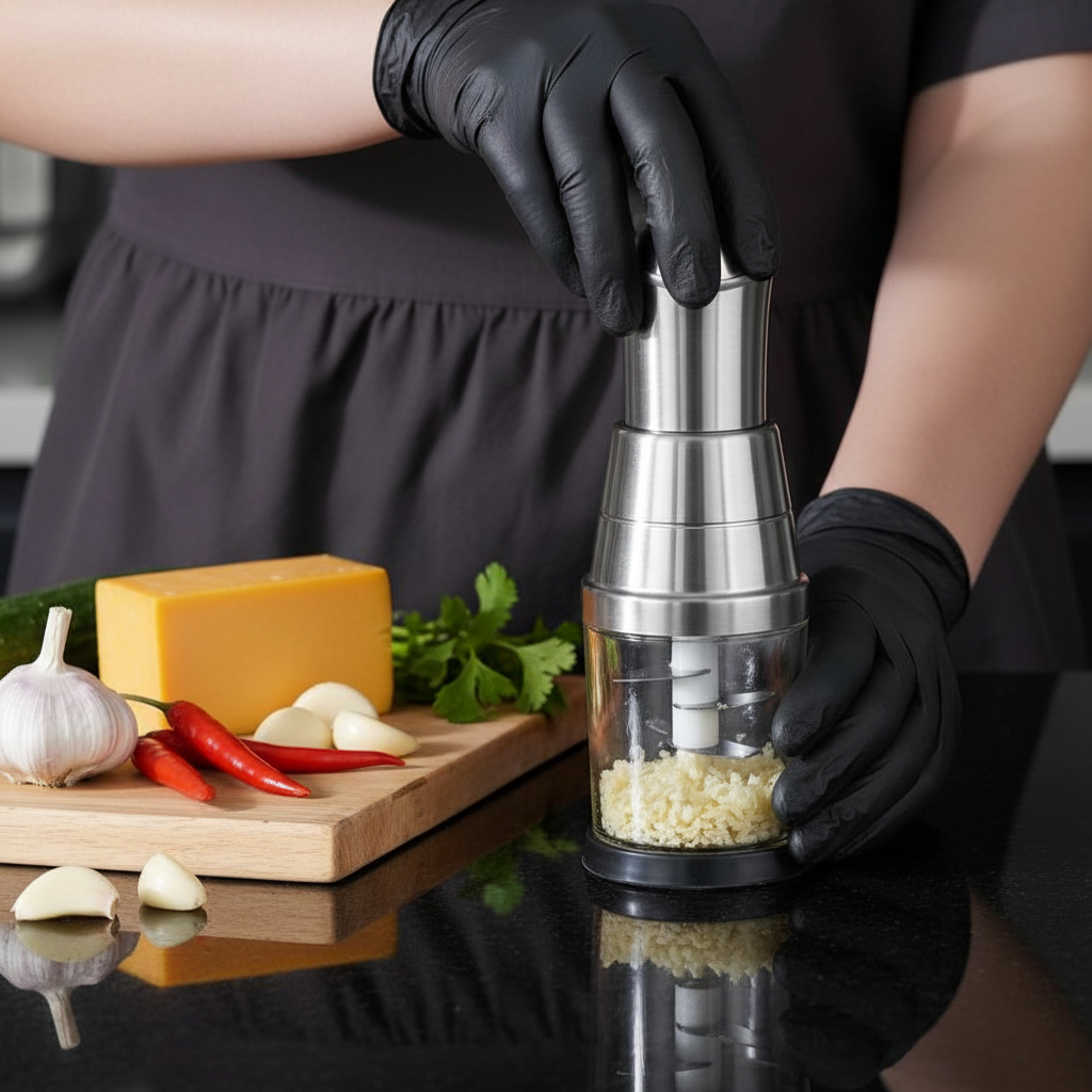 GarlicPro - Espremedor De Alho Manual Rápido, Sem Cheiro e Sem Bagunça