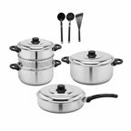 Chega de Panela Grudar  Conjunto Caçarola Paneflon 3 Peças + Espátula