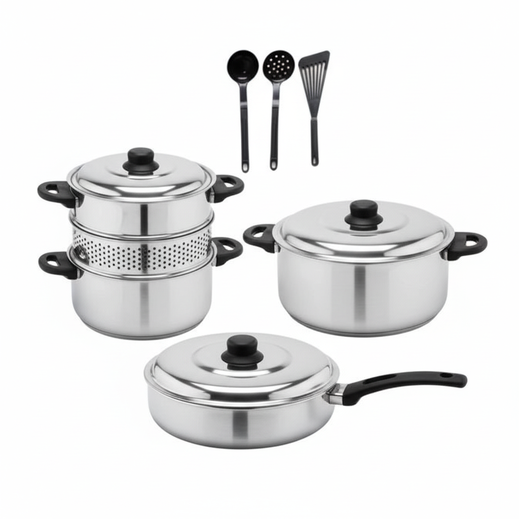 Chega de Panela Grudar  Conjunto Caçarola Paneflon 3 Peças + Espátula