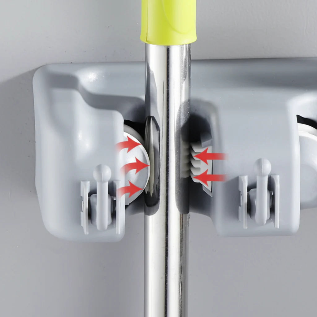 Organix – Organizador de Parede para Vassouras e Rodos com 6 Ganchos - Entrega Grátis