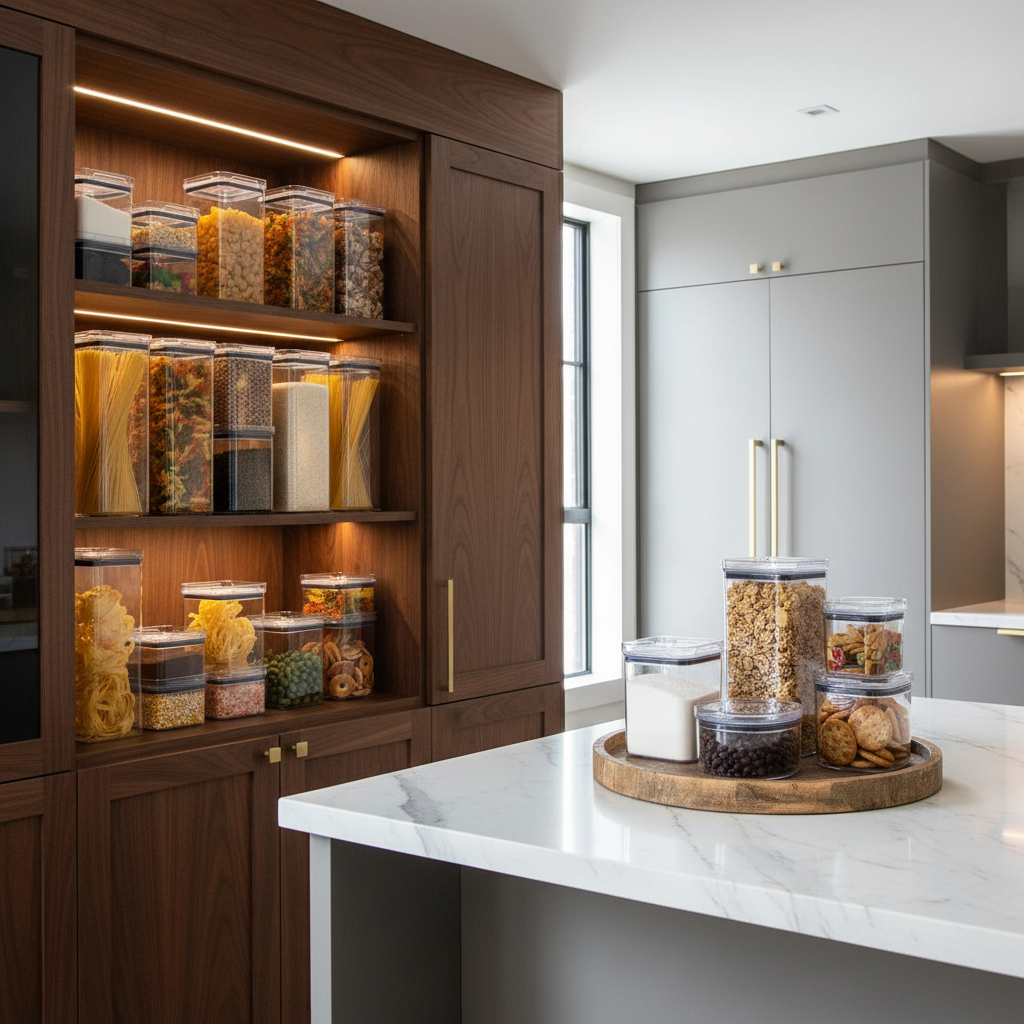 Diga Adeus à Bagunça no Armário! Potes Herméticos Empilháveis em Acrílico