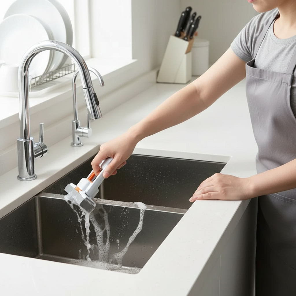 Chega de Molhar Tudo e Perder Tempo! Mini Mop Rodo Absorvente Portátil para Mesa, Pia e Vidros