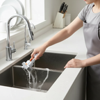 Chega de Molhar Tudo e Perder Tempo! Mini Mop Rodo Absorvente Portátil para Mesa, Pia e Vidros