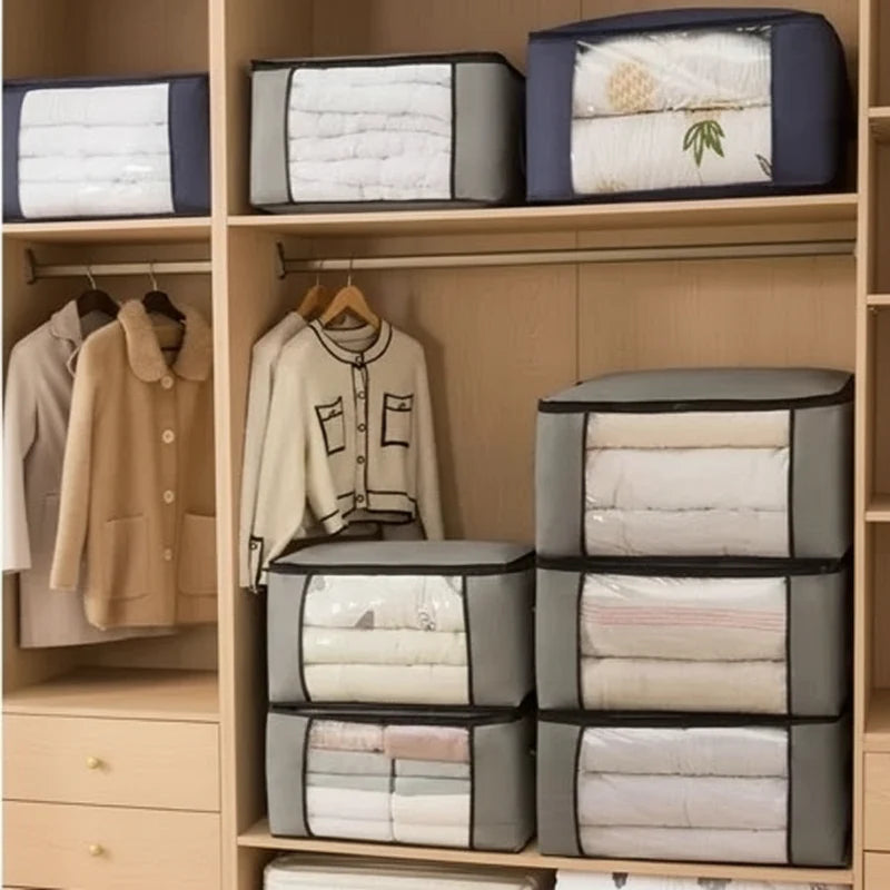 OrganizaBox - Caixa Organizadora Para Roupas de Cama Anti-Mofo e Poeira