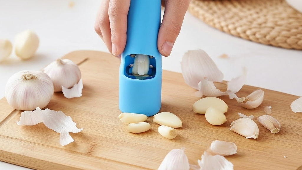 Tubo Descascador de Alho  Rápido, Prático e Sem Cheiro