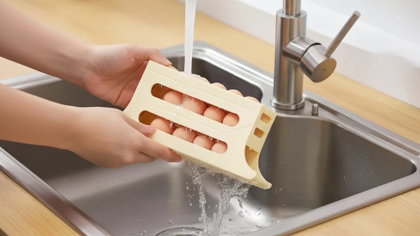 Suporte Rolante para Ovos 4 Andares  Organizador de Geladeira p 30 Ovos