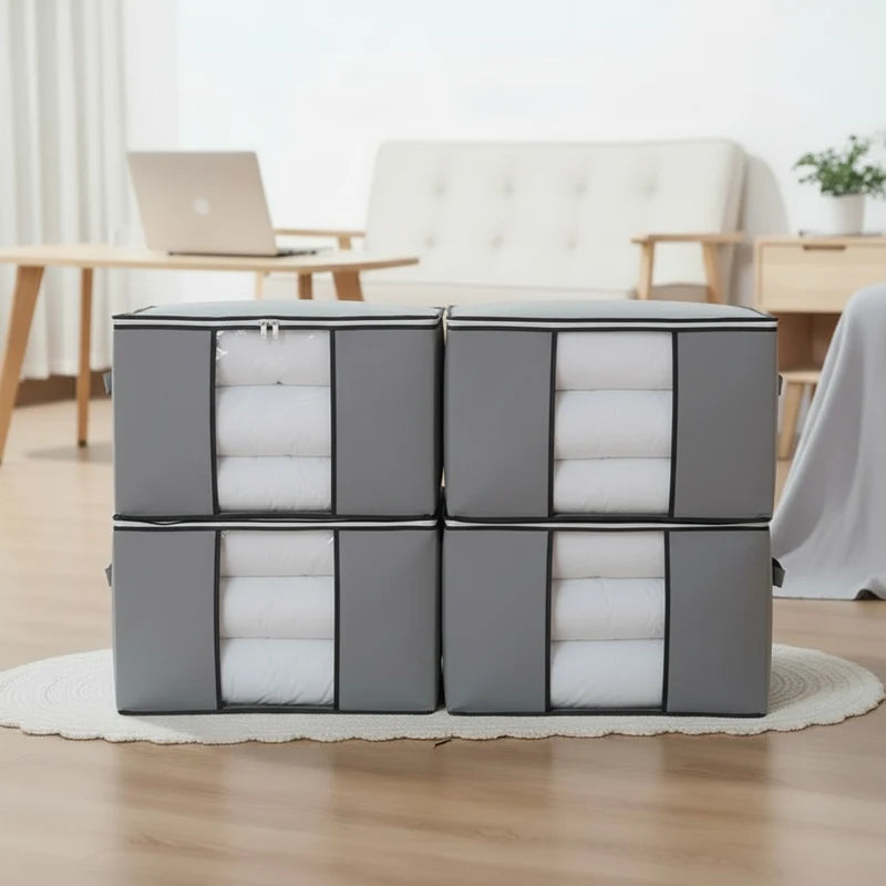 OrganizaBox - Caixa Organizadora Para Roupas de Cama Anti-Mofo e Poeira