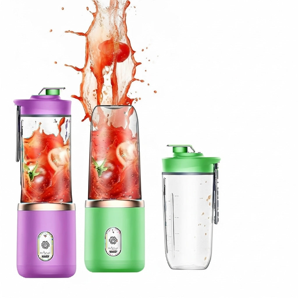 Mini Liquidificador Elétrico 6 Lâminas  Chega de Suco Fraco e Difícil de Fazer! Misture Tudo em Segundos Onde Estiver