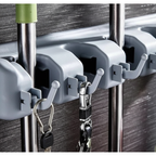 Organix – Organizador de Parede para Vassouras e Rodos com 6 Ganchos - Entrega Grátis