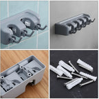 Organix – Organizador de Parede para Vassouras e Rodos com 6 Ganchos - Entrega Grátis