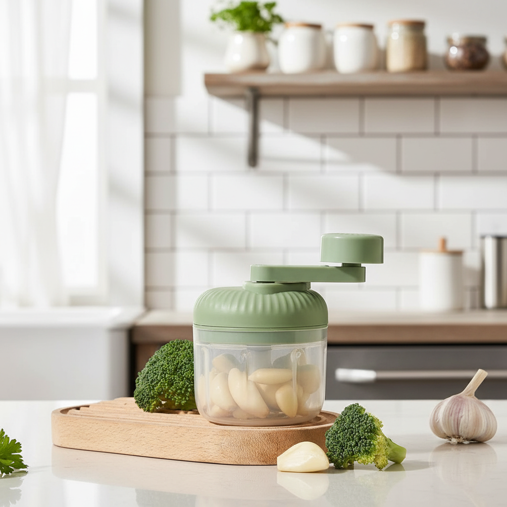 Processador Manual de Alimentos 500ml Tritura em Segundos
