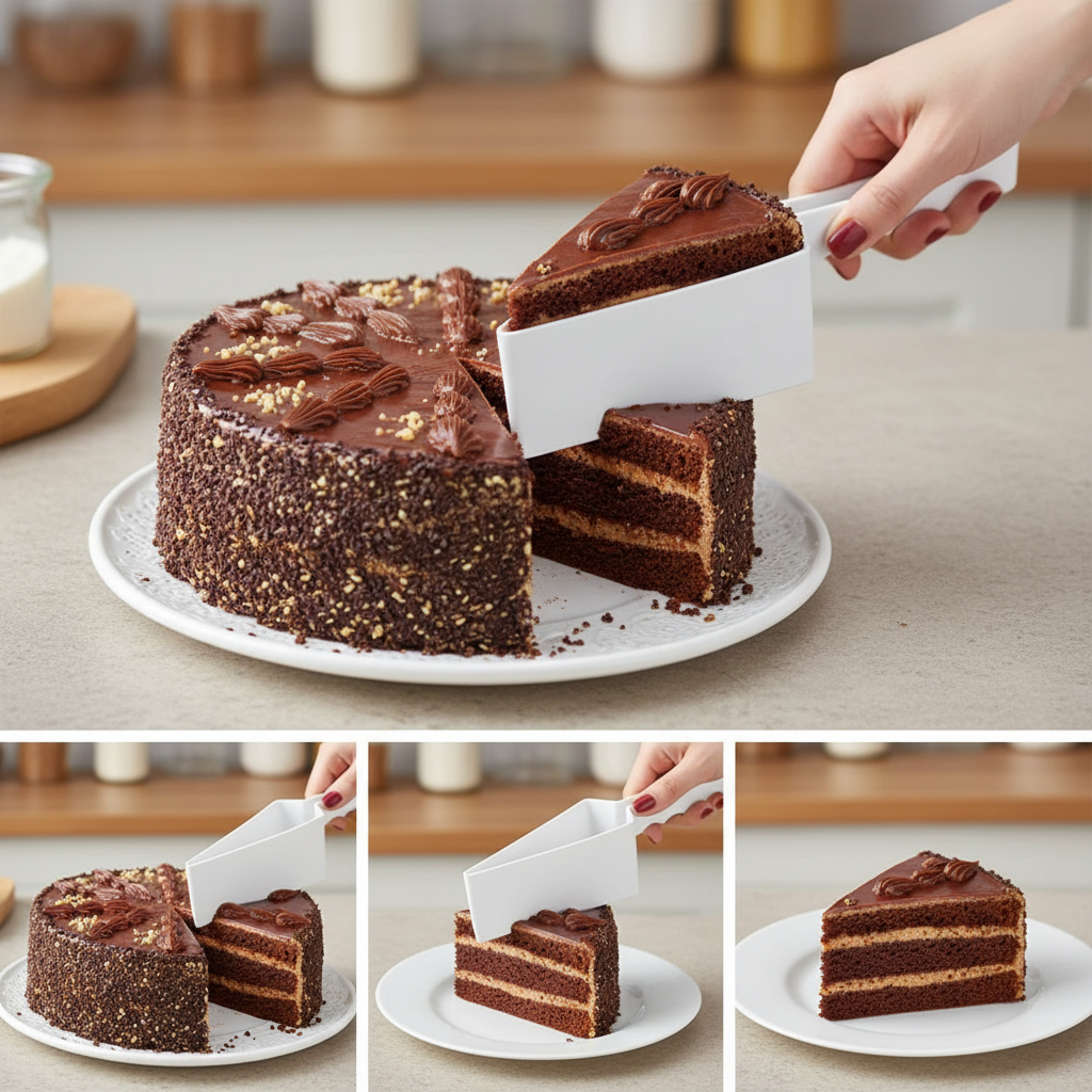 Pegador Fatiador Cortador Para Bolo Tortas E Doces Culinária Triangular