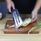 Chega de Sofrer com a Faca! Fatiador Duplo que Corta Vegetais e Peixes sem Esforço