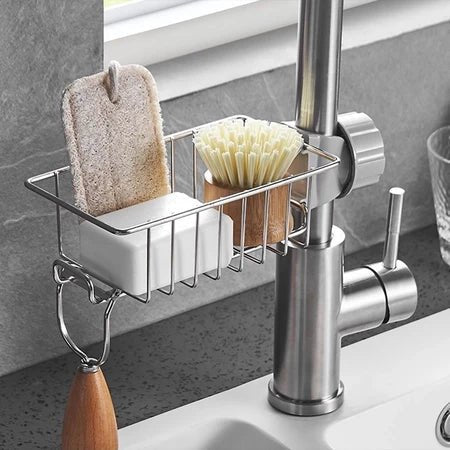 AquaFix – Organize esponja e utensílios na torneira sem bagunça e sem água acumulada comprar AquaFix – Organize esponja e utensílios na torneira sem bagunça e sem água acumulada original Vovó Lúcia
