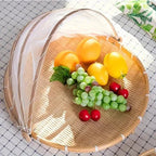 BambuFresh – Cesto de Bamboo com Cobertura de Tela Retrátil Protetor de Alimentos comprar BambuFresh – Cesto de Bamboo com Cobertura de Tela Retrátil Protetor de Alimentos original Vovó Lúcia
