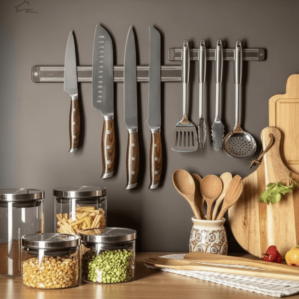 Barra Magnética 33 cm para Facas e Utensílios Organização Prática na Parede comprar Barra Magnética 33 cm para Facas e Utensílios Organização Prática na Parede original Vovó Lúcia