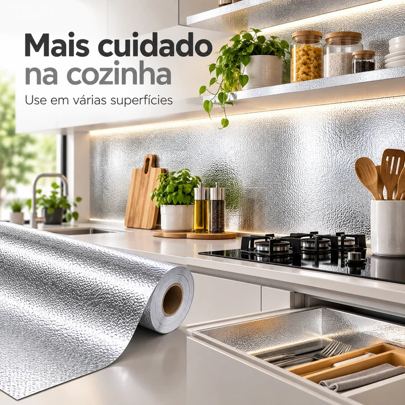 Adesivo de Cozinha da Vovó Lúcia – Adesivo Impermeável Resistente a Água e Óleo para Parede e Fogão