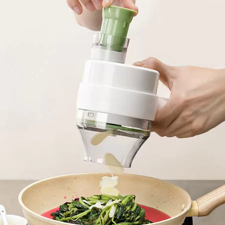 UltraMax  Triturador 4 em 1 Sem Fio Pique Alho e Legumes Sem Esforço com Carregamento USB