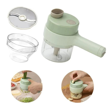 UltraMax  Triturador 4 em 1 Sem Fio Pique Alho e Legumes Sem Esforço com Carregamento USB