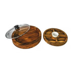 Kit Churrasco Gamela Com Tampa Vidro E Petisqueira Molheira