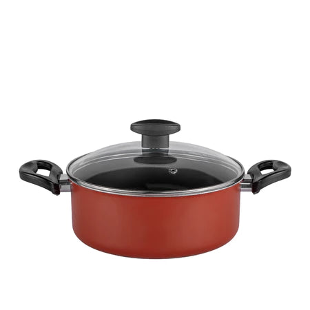 Caçarola Antiaderente Avulsa Panela com Tampa de Vidro