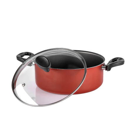 Caçarola Antiaderente Avulsa Panela com Tampa de Vidro