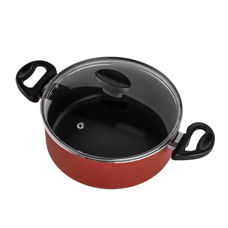 Caçarola Antiaderente Avulsa Panela com Tampa de Vidro