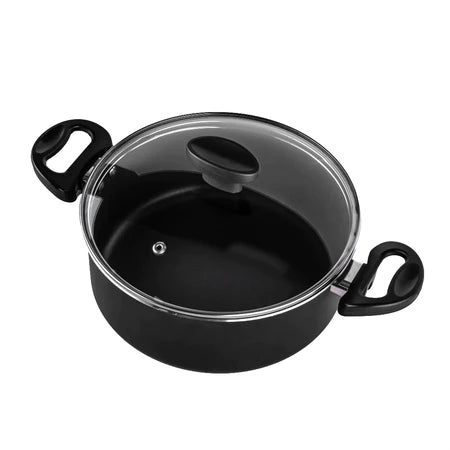 Caçarola Antiaderente Avulsa Panela com Tampa de Vidro