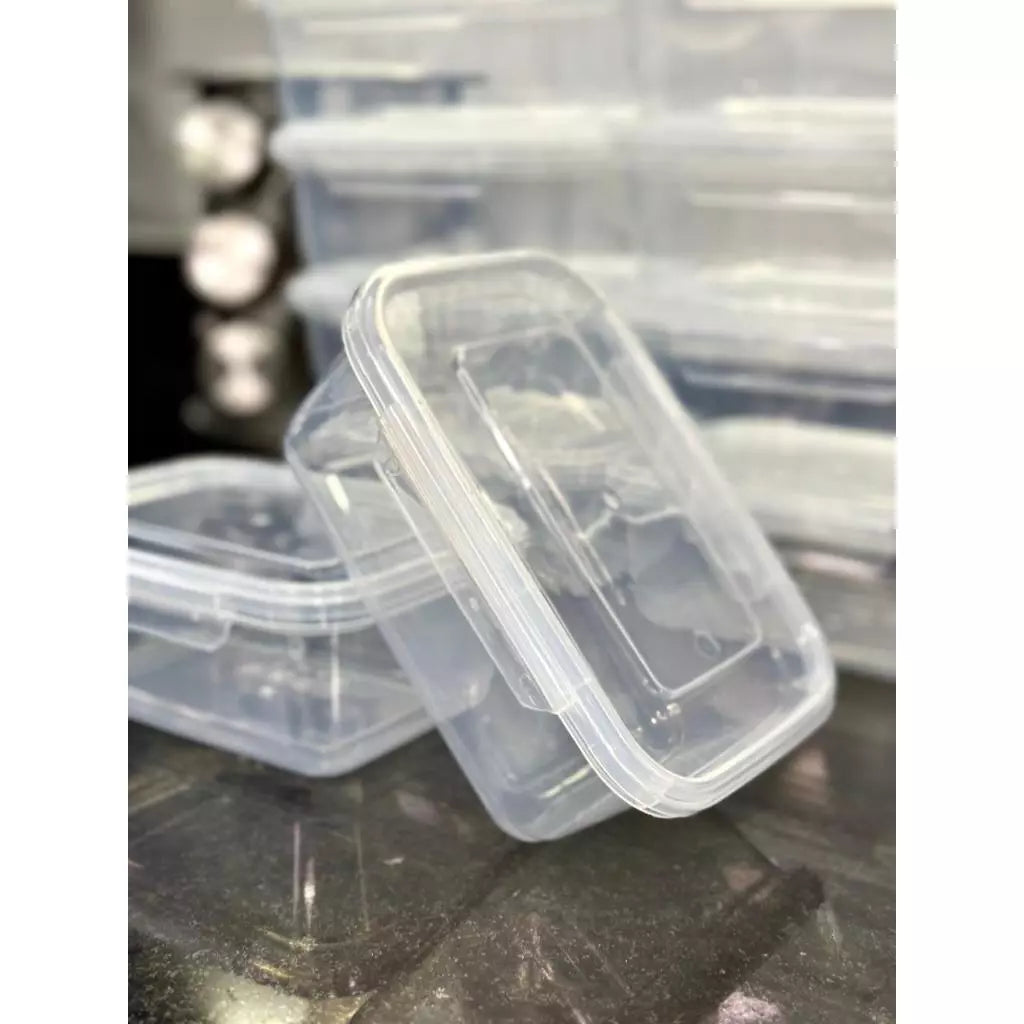 Kit Conjunto 10 Marmitas 800ml com travas Herméticas Transparente