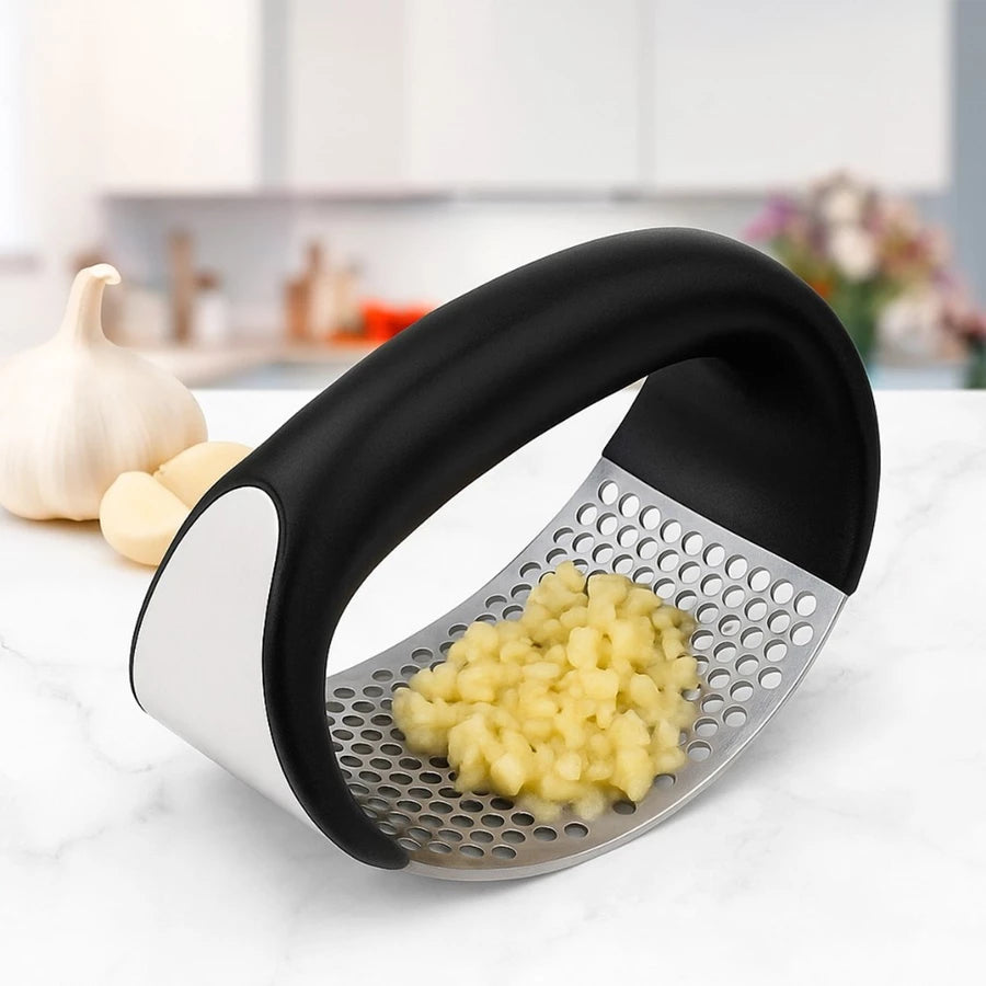Kit 2 Espremedores de Alho Inox Amassamento Rápido, Forte e Prático