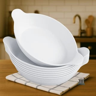 Kit 10 Petisqueira Canoa para Servir Petiscos, Frios e Caldos