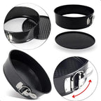 Kit 3 Formas Redondas Antiaderentes com Fundo Removível — Bolo, Torta e Cheesecake