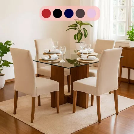 CadeiraFlex – Capa de Cadeira Malha Gel para Mesa de Jantar | Estica, Veste Sem Folga e Não Escorrega - Entrega Grátis