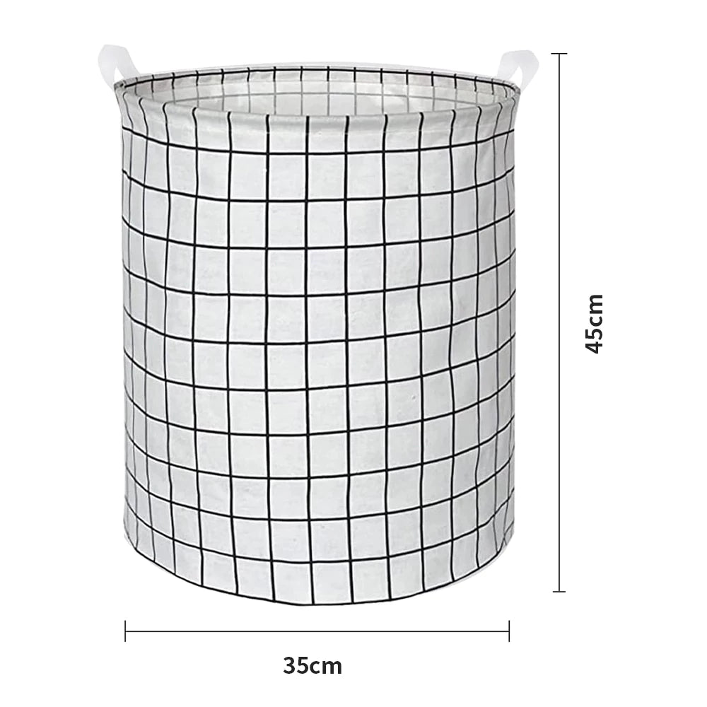 Cesto Organizador de Roupa Dobrável em Tecido Resistente  Ideal para Casa Quarto e Lavanderia