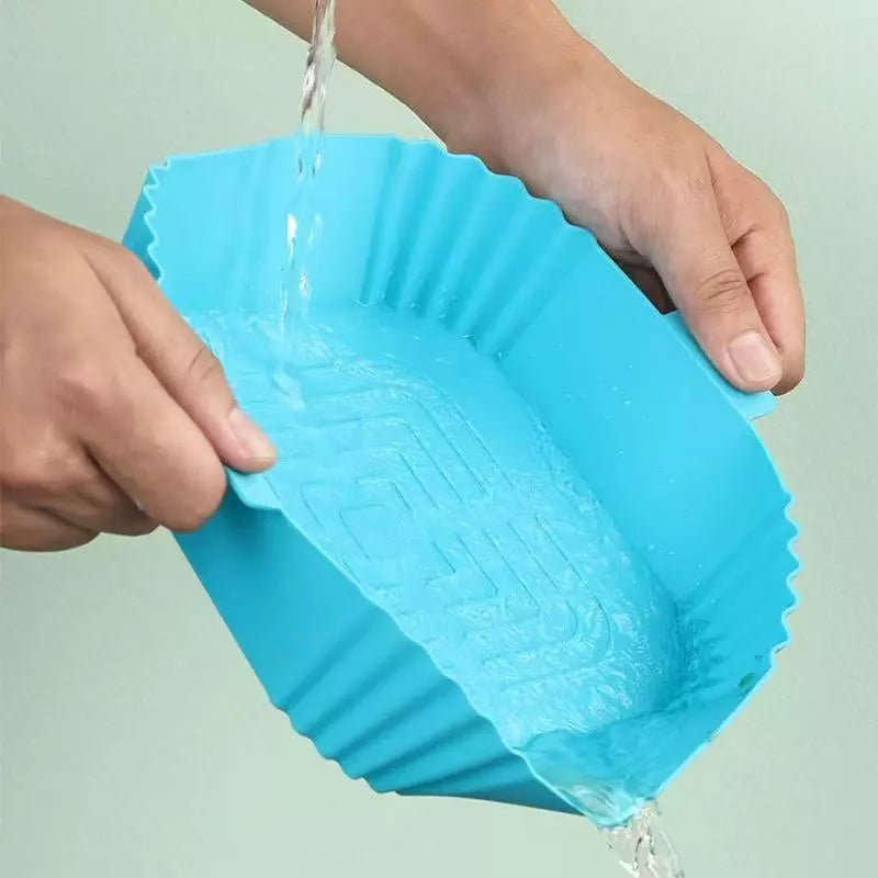 KIT 1/2/3 Formas de Silicone 17x17cm com Alça para Air Fryer, Forno e Cozinha